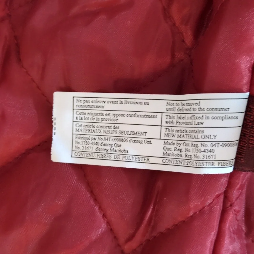Yoki Red Faux Leather Motorcycle Jacket Detachable Faux Shearling Collar Lined M